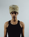 BONNET FOURRURE SATIN - BEIGE