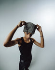 BONNET FOURRURE SATIN - GRIS